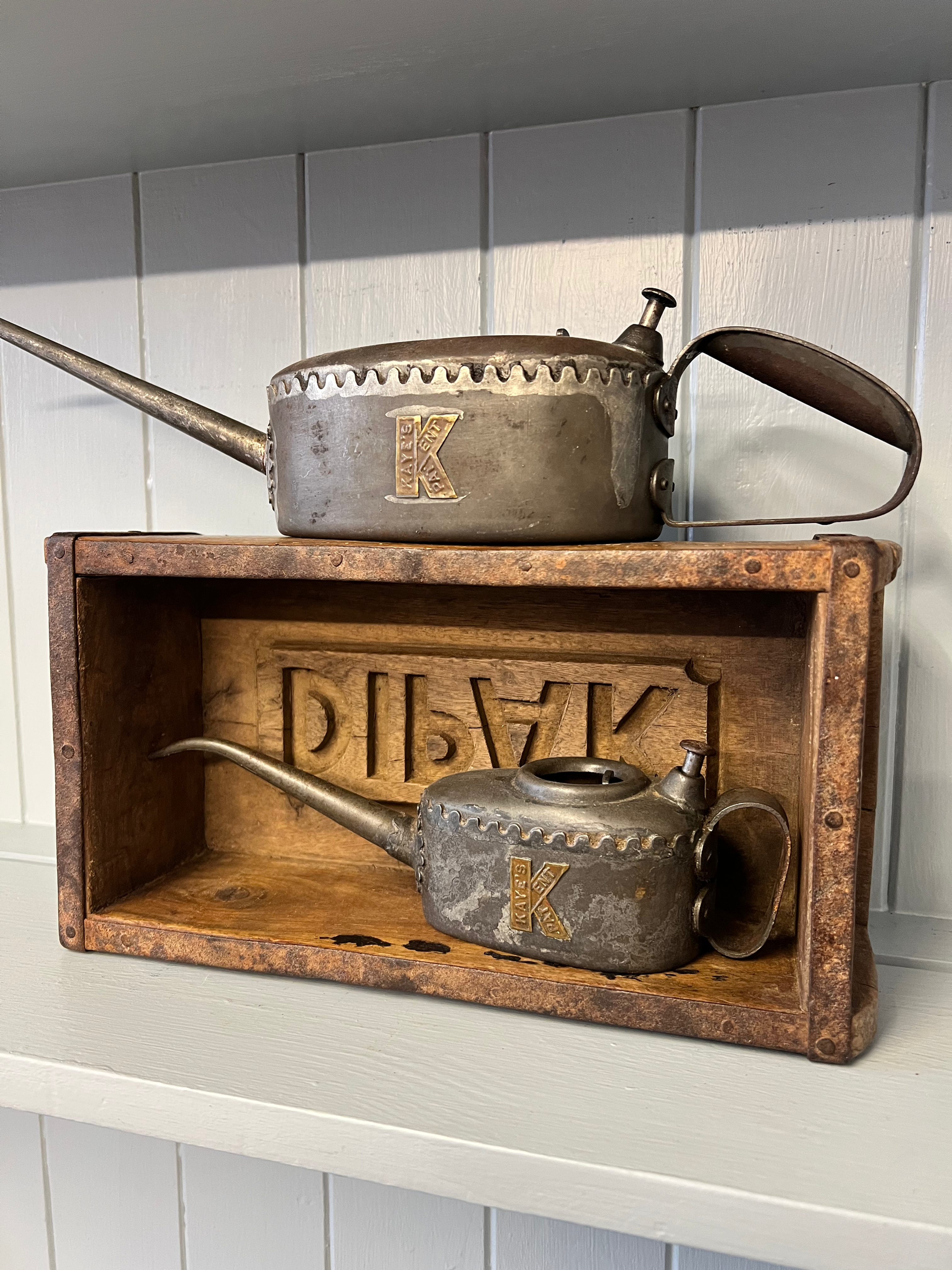 Vintage Kaye's Pie Crust Oil Cans