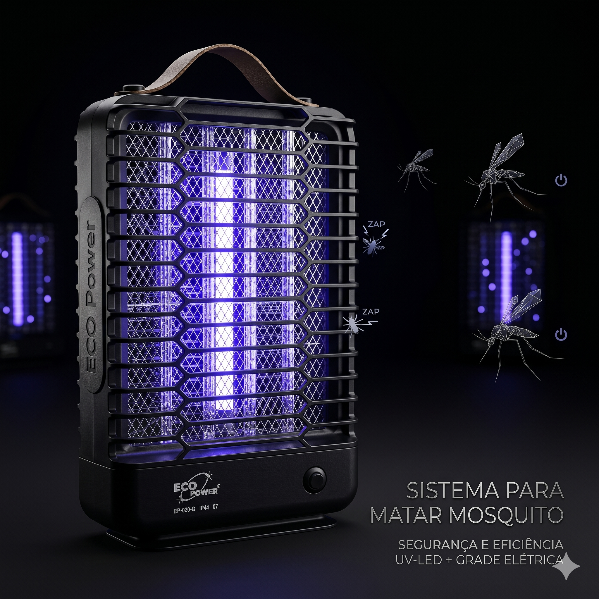 Armadilha Mata-Mosquito de Mesa UV Premium