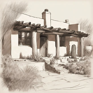 sketch of Santa Fe adobe house.jpg