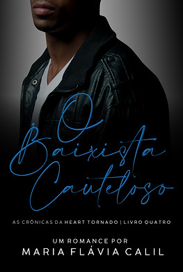 Capa do livro O Baixista Cauteloso, com um homem negro de jaqueta de couro