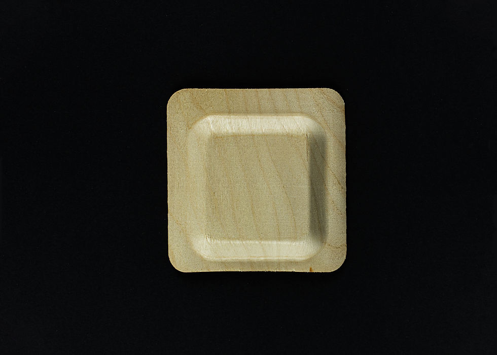 Thumbnail: Wooden plates (square) 10 cm
