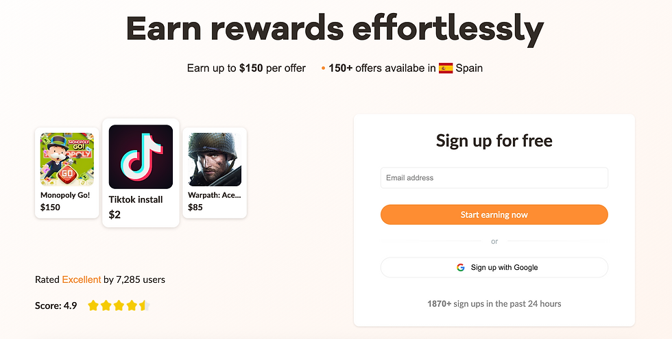 Coinpayu dashboard showing ways to earn free crypto in 2025