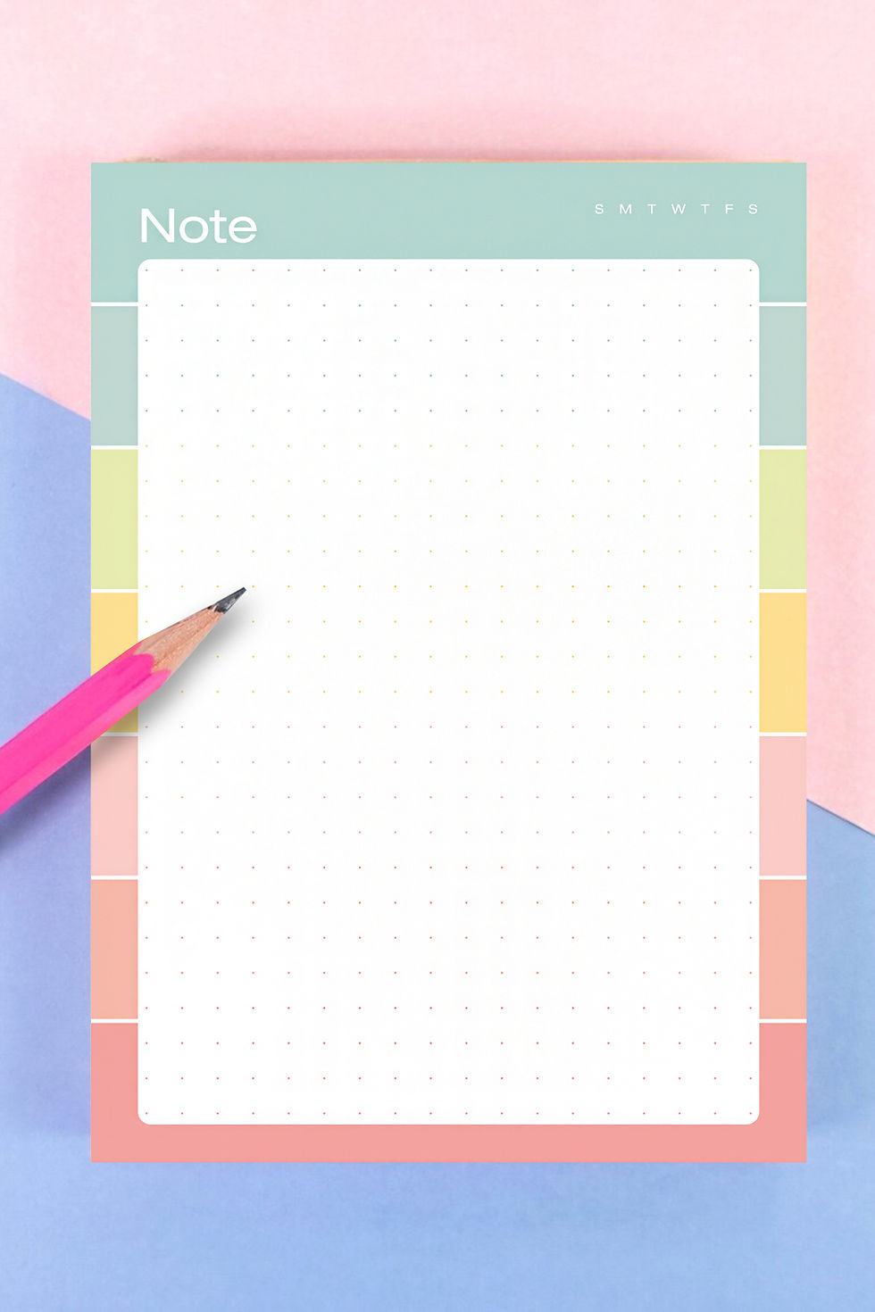 Pastel Renklerde Tasarlanmış Bloknot Not Defteri