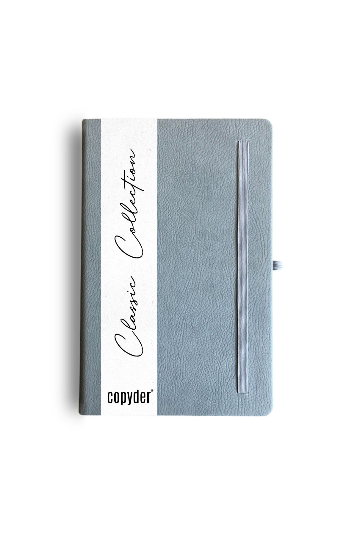 Gri Termo Deri Sert Kapaklı Lastikli Defter