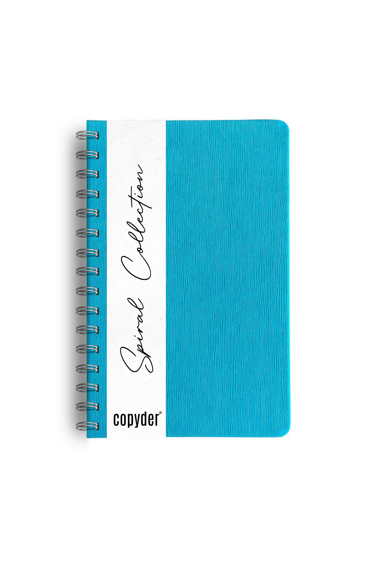 Mavi Spiralli Termo Deri Sert Kapaklı Defter