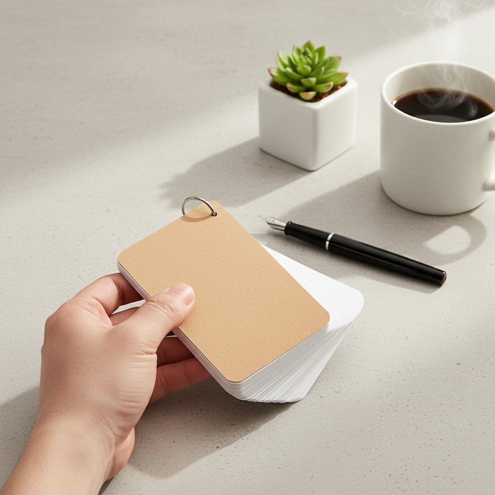 Metal halkalı not kartı