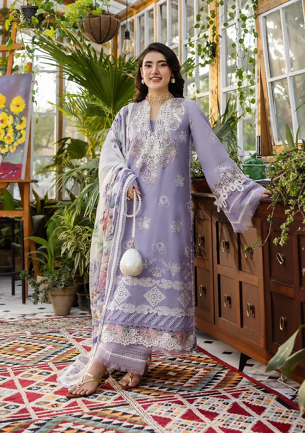 Elaf Chikankari With Chiffon