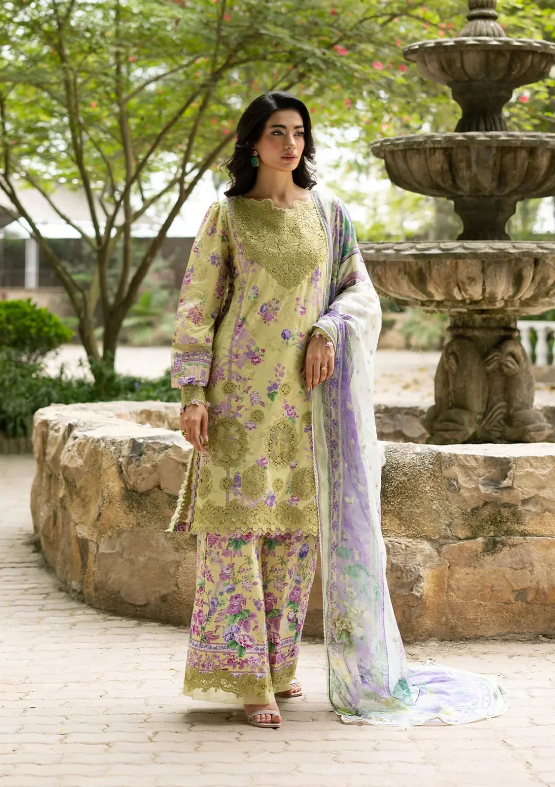 Signature Embroidered Lawn with Chiffon Collection Vol II ’26 by Elaf