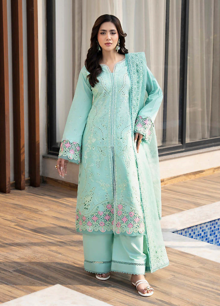 Aylin Unstitched Embroidered Luxury Lawn 3 Piece Suit
