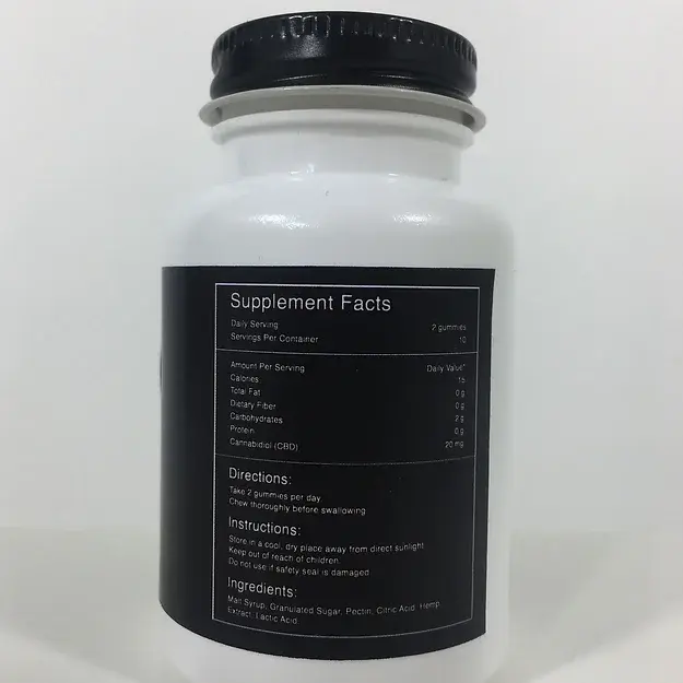 CBD Gummies - Isolate - Premium Grade - 100% Natural - 200MG CBD - 20 Gummies