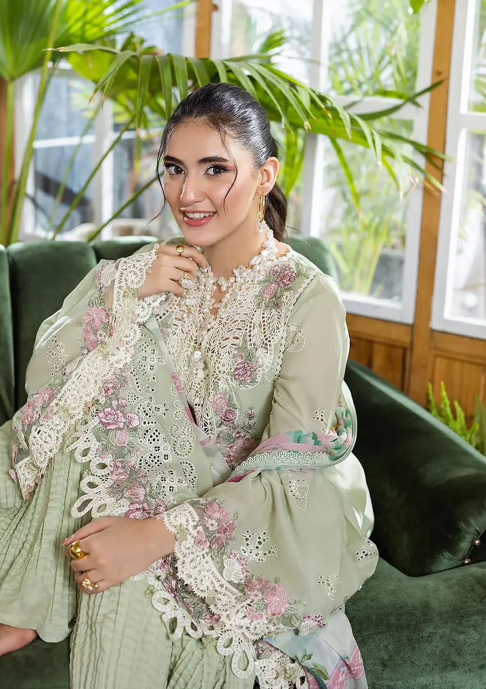 Elaf Chikankari With Chiffon