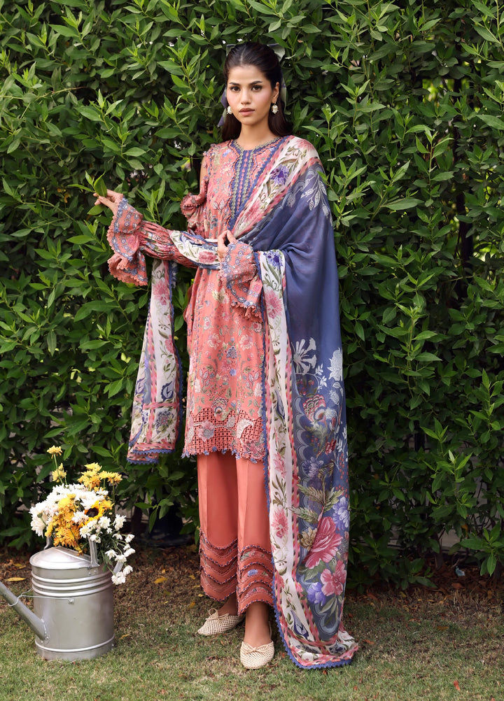 Belladore by Elaf Premium Unstitched Printed Lawn 3 Piece Suit