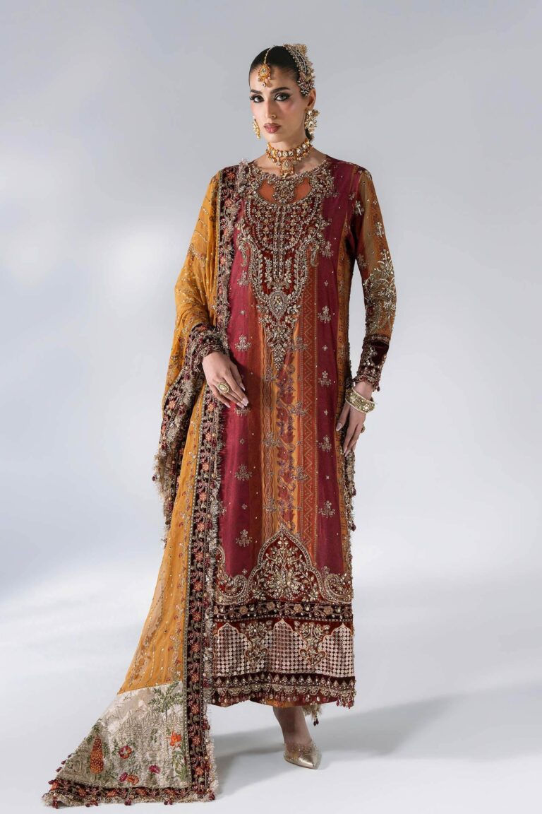 Maria B Mbroidered BD-3104 3 Piece Unstitched Embroidered Raw Silk Suit