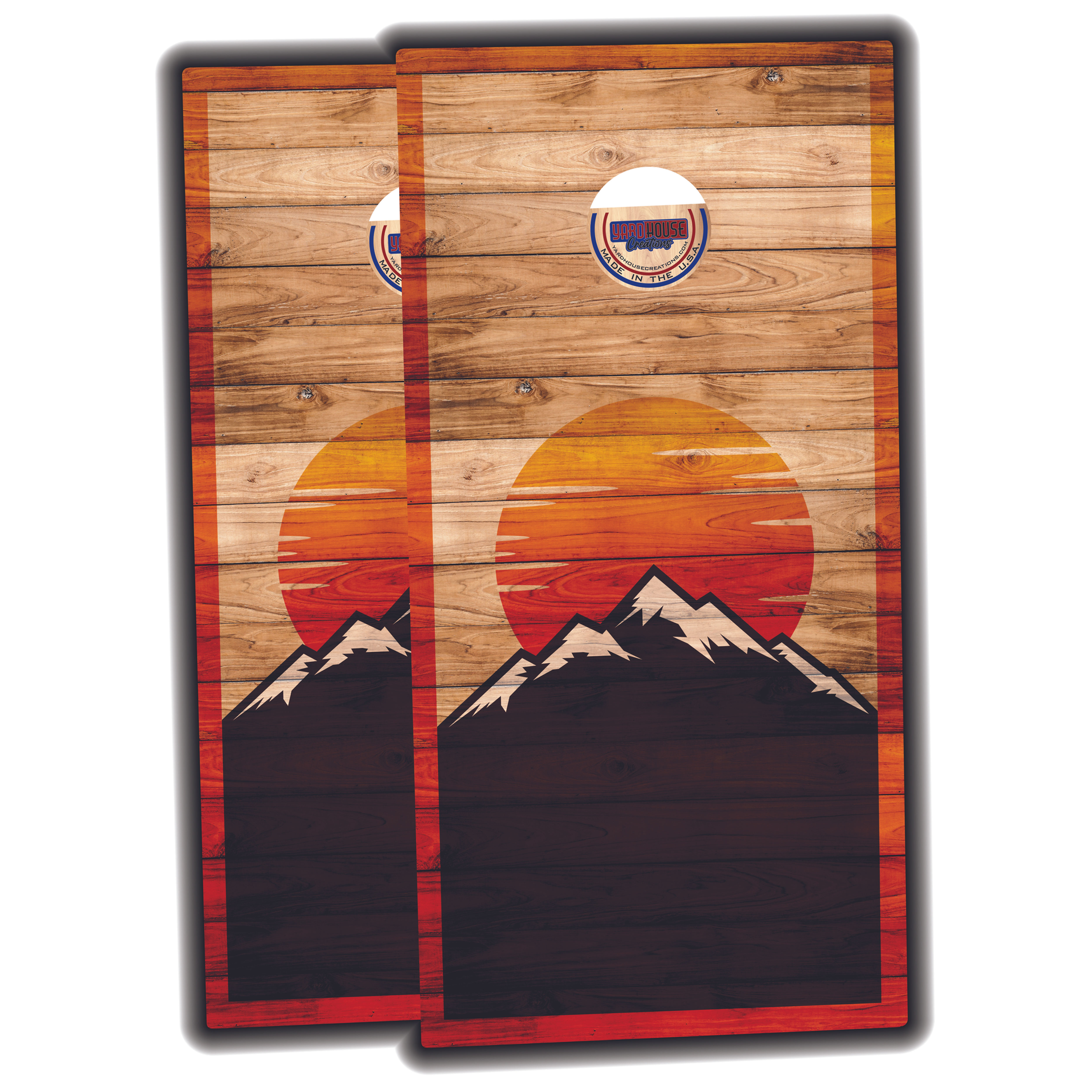 Mountain Sunset Cornhole Boards