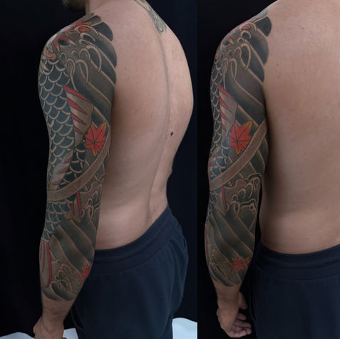 koi dragon tattoo.