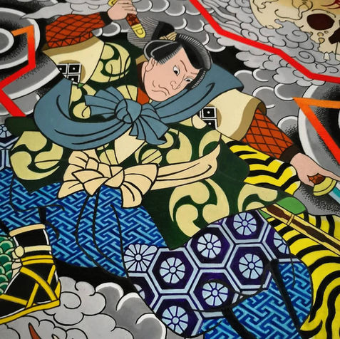 Miyamoto Musashi painting. Japanese tattoo in Munich.