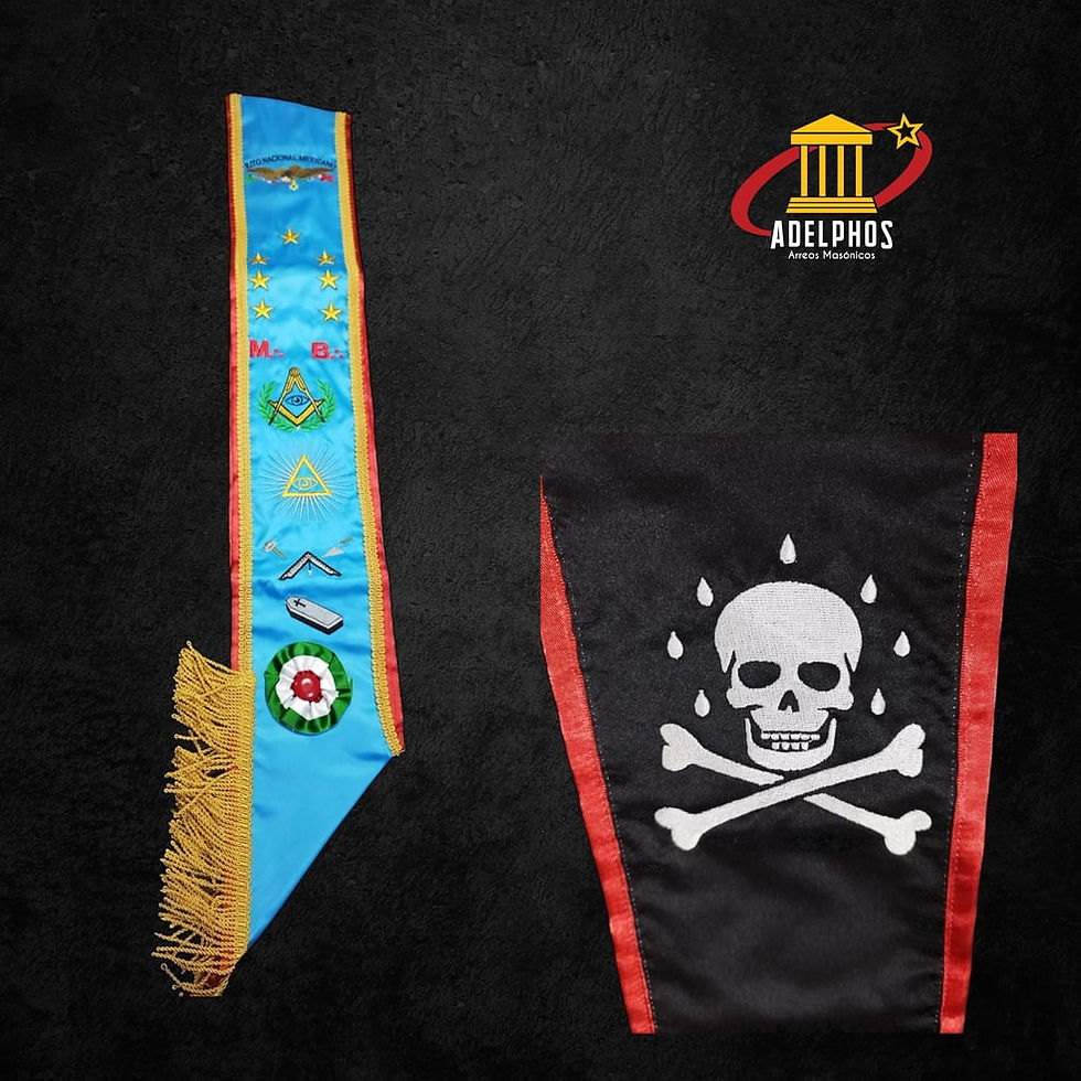 Miniatura: Arreo Maestro Masón Rito Nacional Mexicano Tela