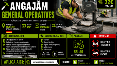 🔨 ANGAJĂM GENERAL OPERATIVES 🔨