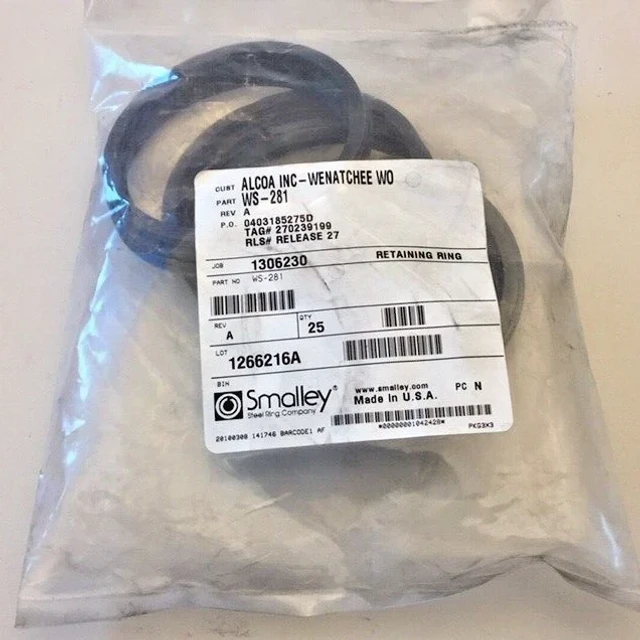 Smalley WS-281 Retaining Ring External 2.696" ID .049" Thick (Pack of 25)