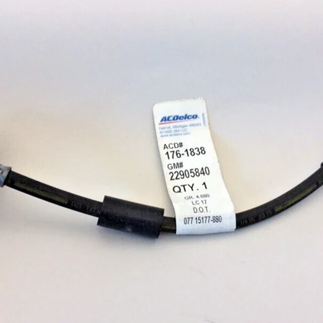 ACDelco 176-1838 Brake Hydraulic Hose Rear GM 22905840