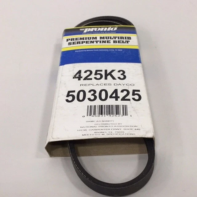 Cadna Pronto 3PK1080 Premium Multirib Serpentine Belt 425K3 5030425