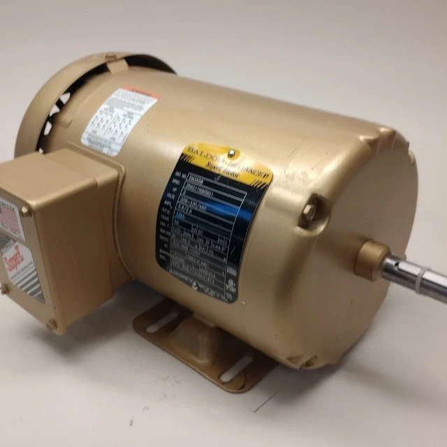 Baldor EM3558 Used Electric Motor 3ph 2hp 1755rpm 208-230/460V 35A011N909G1