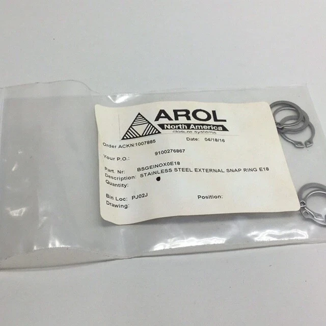 Arol BSGEINOX0E18 Snap Ring (Pack of 5)