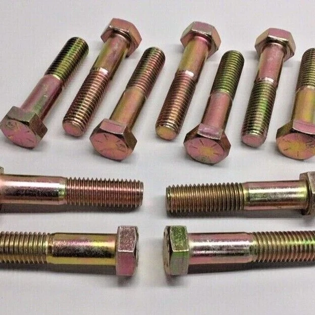 Cap Screw JKR10080-11 Hex Head 5/8-11 x 3 Grade 8 (Pack of 11) Yellow Zinc