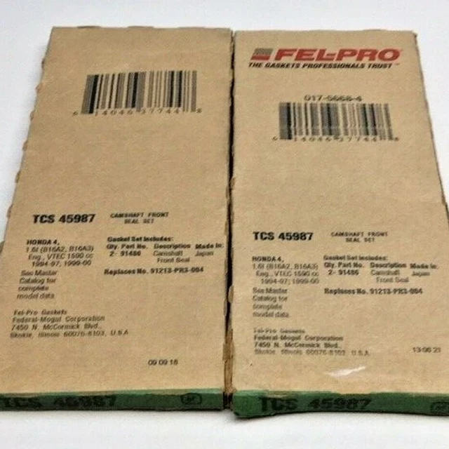 Fel-Pro TCS 45987 Camshaft Front Seal Set 017-5668-4 (Pack of 2)