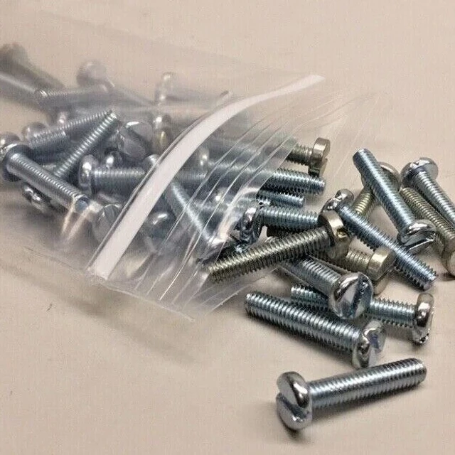 Machine Screw CJC04020-45 Slotted Pan Head M4-0.7 x 20mm (Pack of 45) Zinc Plate