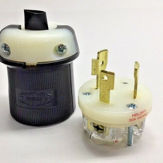 Hubbell HBL2641 Used Locking Plug 30A 480VAC