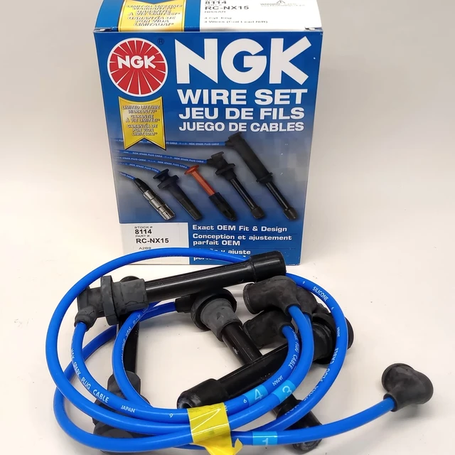 NGK 8114 Spark Plug Wire Set RC-NX15 4 Cyl 4 Wires