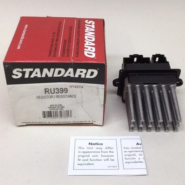 Standard RU399 Blower Motor Resistor RU-399