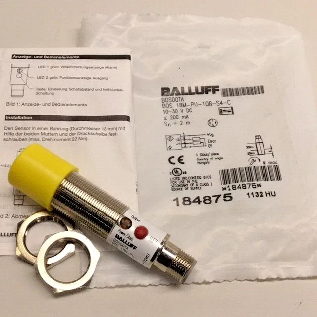 Balluff BOS00TA Photoelectric Sensor BOS 18M-PU-1QB-S4-C / 184875