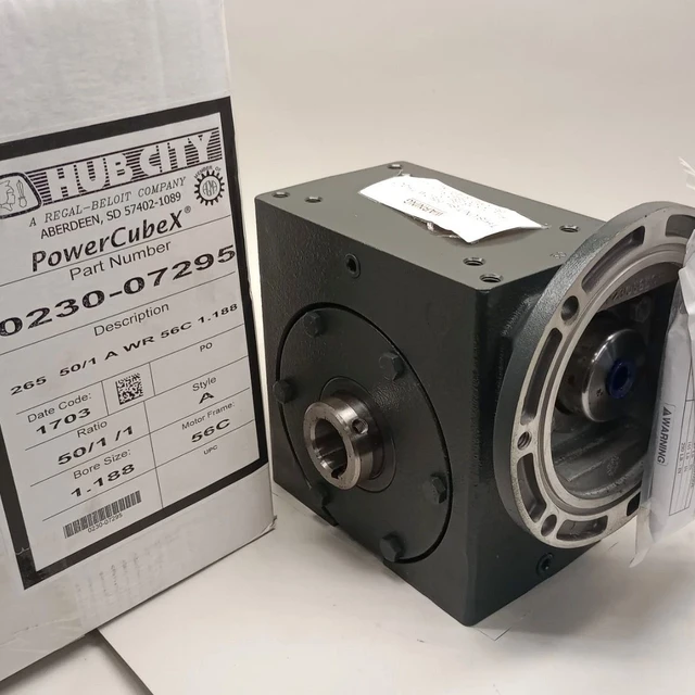 Hub City 0230-07295 Gear Reduction Box Model 265 Ratio 50:1 Style A WR 56C 1.188
