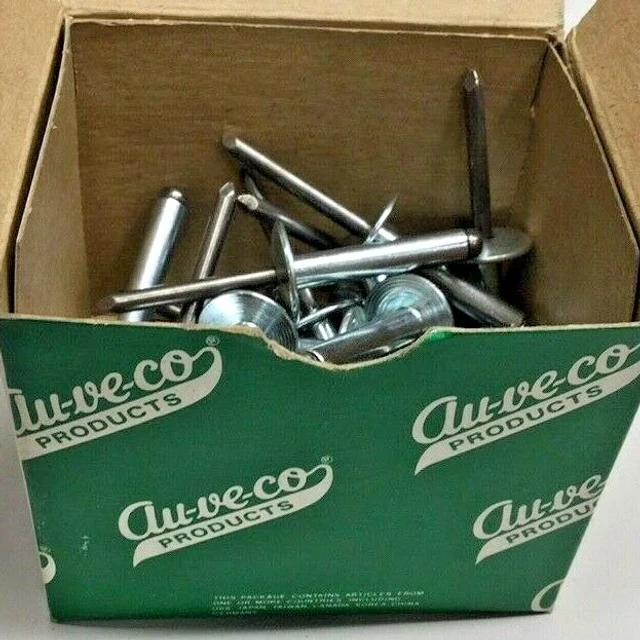 AU-VE-CO 13799-22 Blind LG Flange Tacking Rivet 1/4"x 7/8"-1"x 3/4" (Pack of 22)
