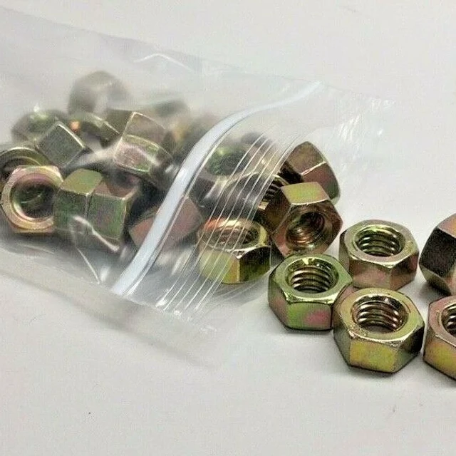 Nut DND07-29 Hex Nut 7/16-14 Grade 8 (Pack of 29) Yellow Zinc