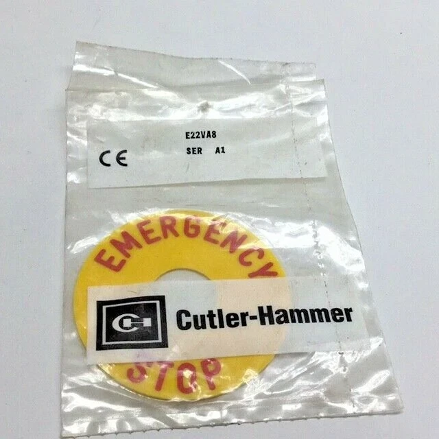 Cutler Hammer E22VAS Legend E-Stop Plate