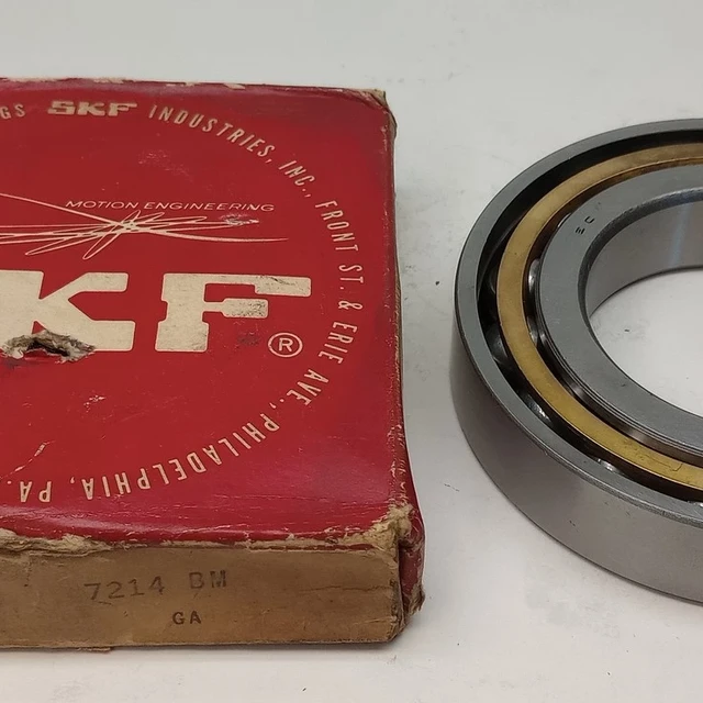 SKF 7214 BM Angular Contact Ball Bearing 70mm ID X 125mm OD X 24mm W 7214BM