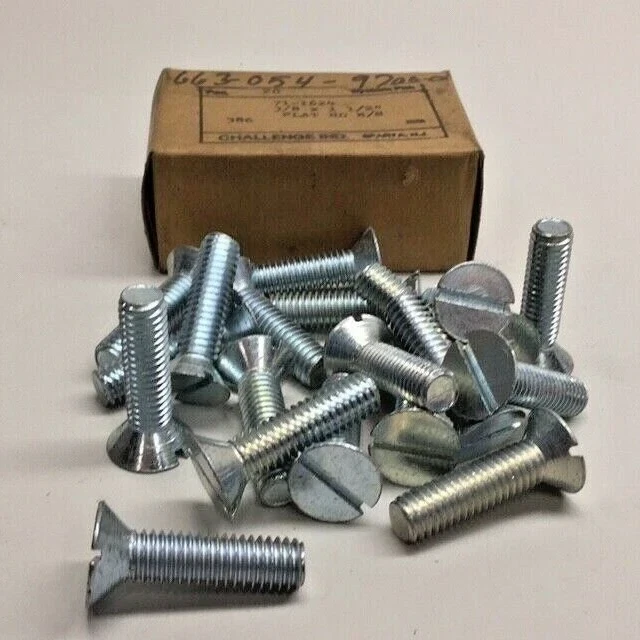Challenge Ind.71-1624 Flat Head Slotted 3/8-16 X 1-1/2 Machine Screw(Pack of 20)