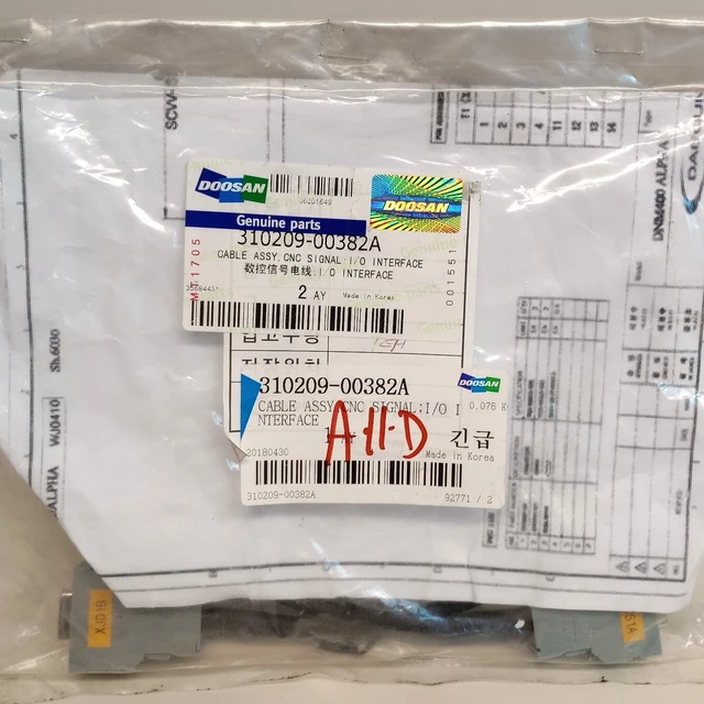 Doosan 310209-00382A Cable Assembly CNC Signal I/O Interface Daegun