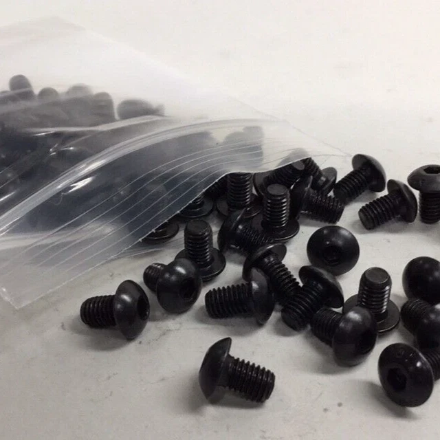YFS BMJ05008-70 Button Socket Cap Screw M5-0.8 x 8mm 10.9 (Pack of 70) Black Pl