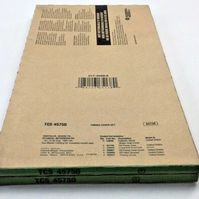 Fel-Pro TCS 45750 Engine Crankshaft Seal Kit 017-4048-6 (Pack of 2)