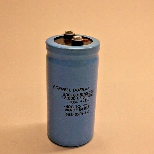 Cornell Dubilier 500183U030BC2B Capacitor 18,000uF 30VDC -10% +75% -40C to 95C