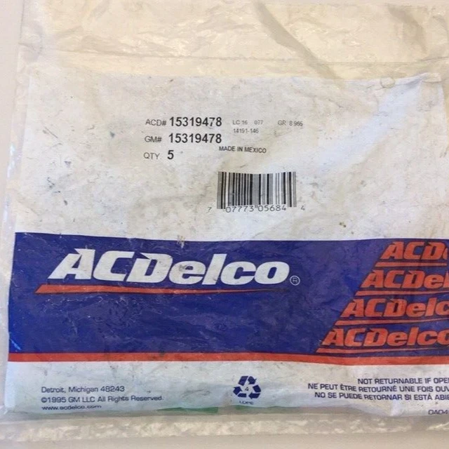 ACDelco 15319478 Main Power Fuse GM 15319478 (Pack of 5)
