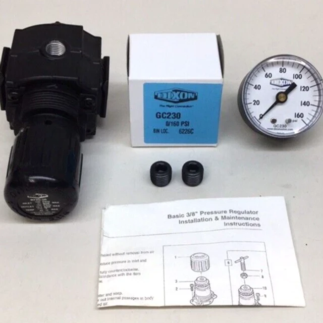Dixon R73G-3R Pressure Regulator 3/8" With Gauge GC230