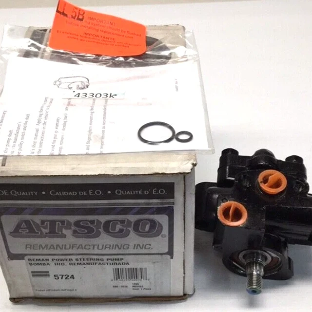 Atsco 5724 Remanufactured Power Steering Pump W/O Reservoir Fits Kia and Hyundai