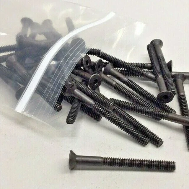 Cap Screw JCA66048-32 Flat Socket 6-32 x 1-1/2" (Pack of 32) Black Plain Finish