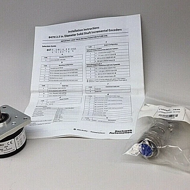 Allen Bradley 847H-DN1A-RG01800 Series A Encoder 4.5-5.5 VDC 1800 PPR 5V LD O.P.