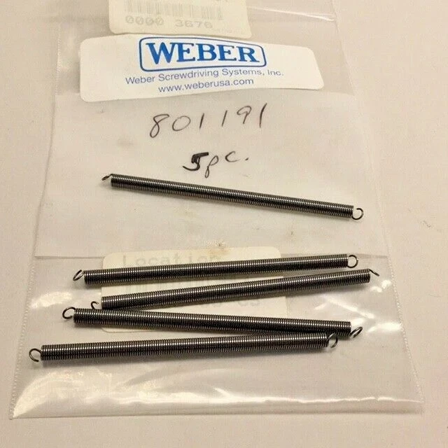Weber Screwdriving 801191 Extension Spring 3" x 0.156"/4mm Hook Loop (Pack of 5)